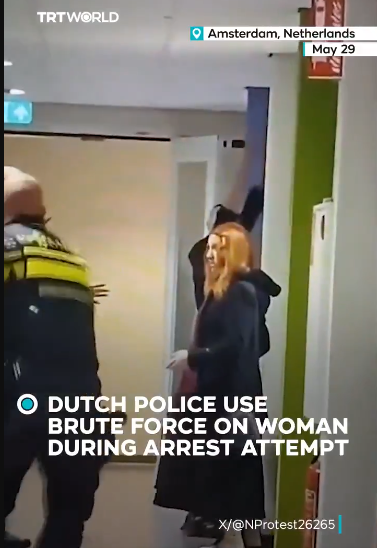 Cosa sappiamo del video virale del poliziotto dei Paesi Bassi che getta una donna incinta per terra