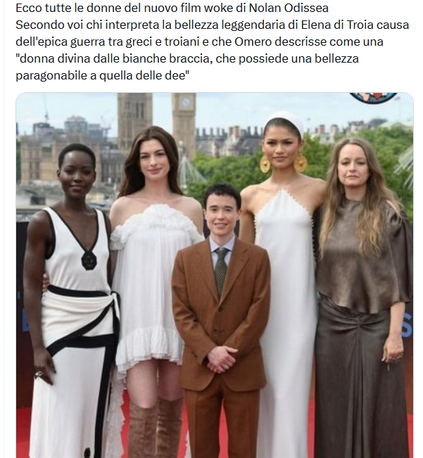 Questa foto di Elliot Page con le attrici dell'Odissea è un fotoritocco (fatto male)