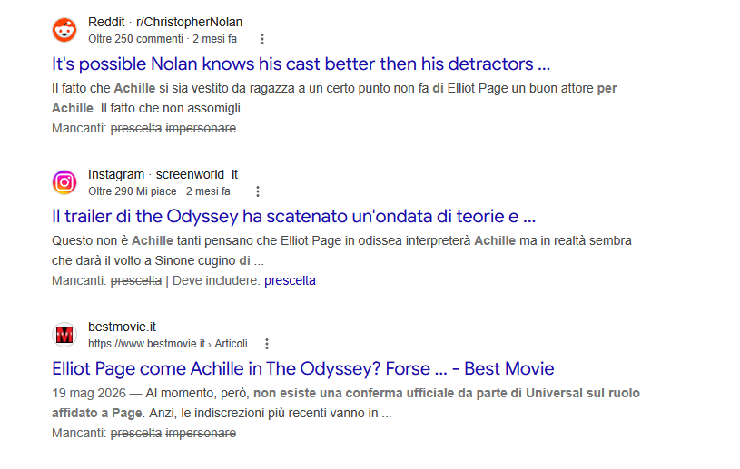 Raccolta di indiscrezioni