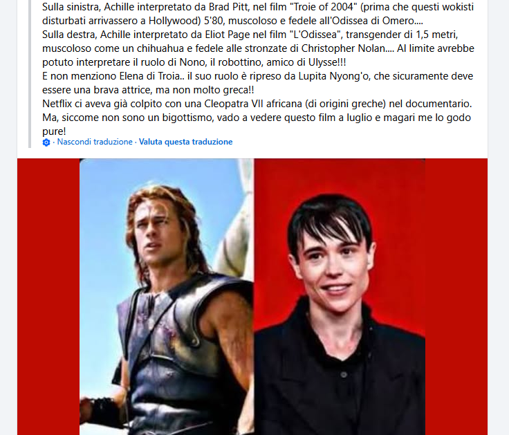 No, non è vero che Elliot Page interpreterà Achille nell'Odissea di Nolan