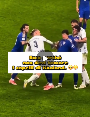 Questo video di Haaland che butta per terra Mancini con un pugno in faccia è creato con AI