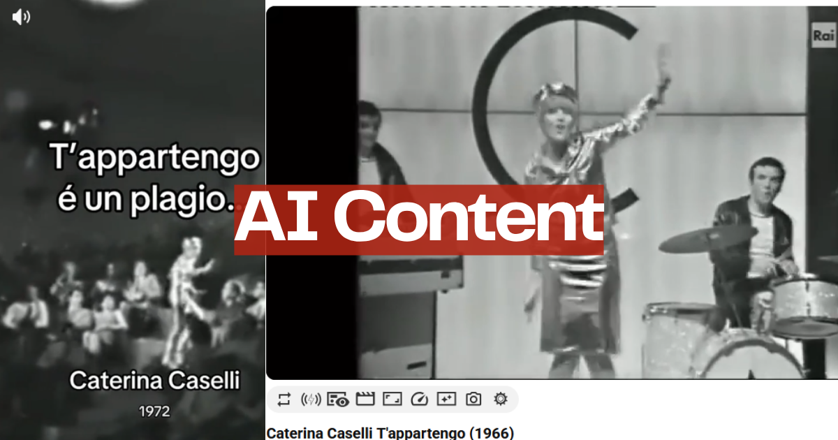No, non è vero che Ambra Angiolini ha plagiato Ti Appartengo da Caterina Caselli: la AI lo ha fatto