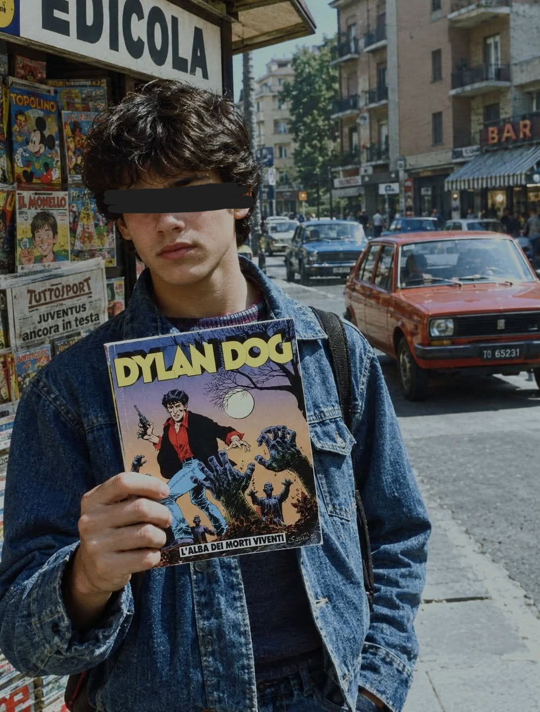 La foto del fan che compra il primo numero di Dylan Dog è un prodotto dell'AI