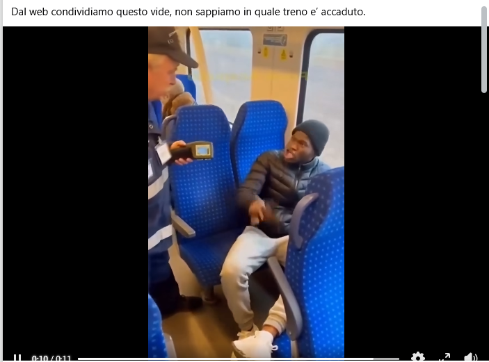 Questo video con un immigrato che litiga col controllore è creato con AI