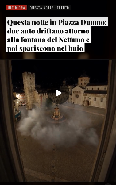 No, questo video di auto che driftano in Piazza Duomo è creato con AI, ed anche la notizia