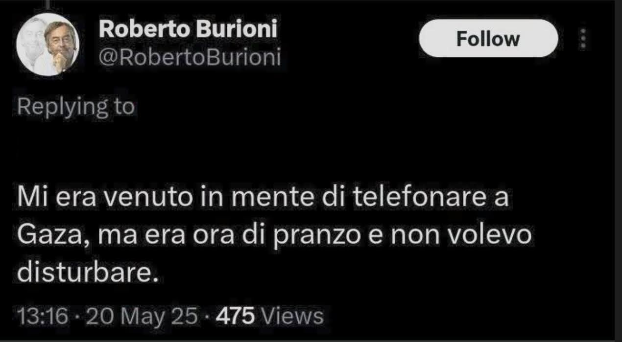Questo post X di Burioni che telefona a Gaza è un fake