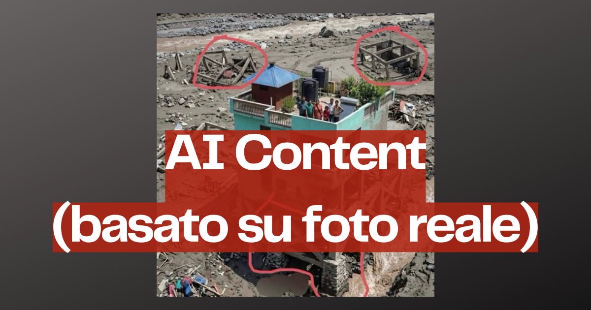 La foto più virale della “casa dei miracoli in Nepal” è una ricostruzione con AI (di un edificio reale)