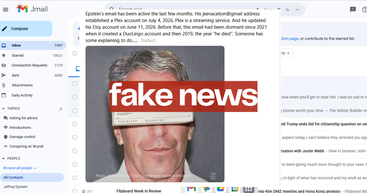 La prova che Epstein è ancora vivo è una burla (o un esperimento sociale)
