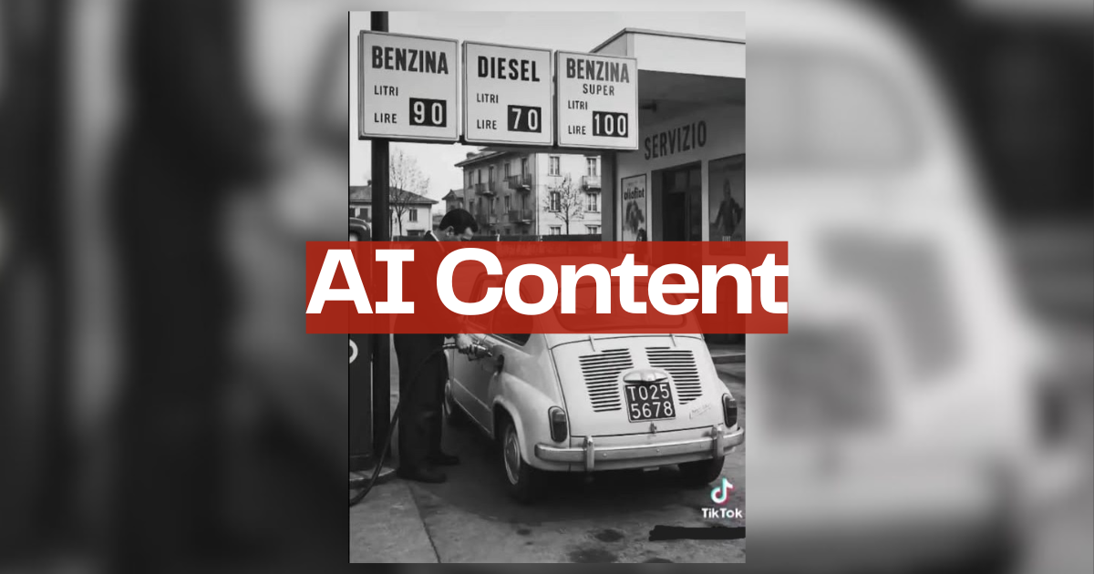Questa 600 che fa benzina è stata ricreata con l’Intelligenza Artificiale