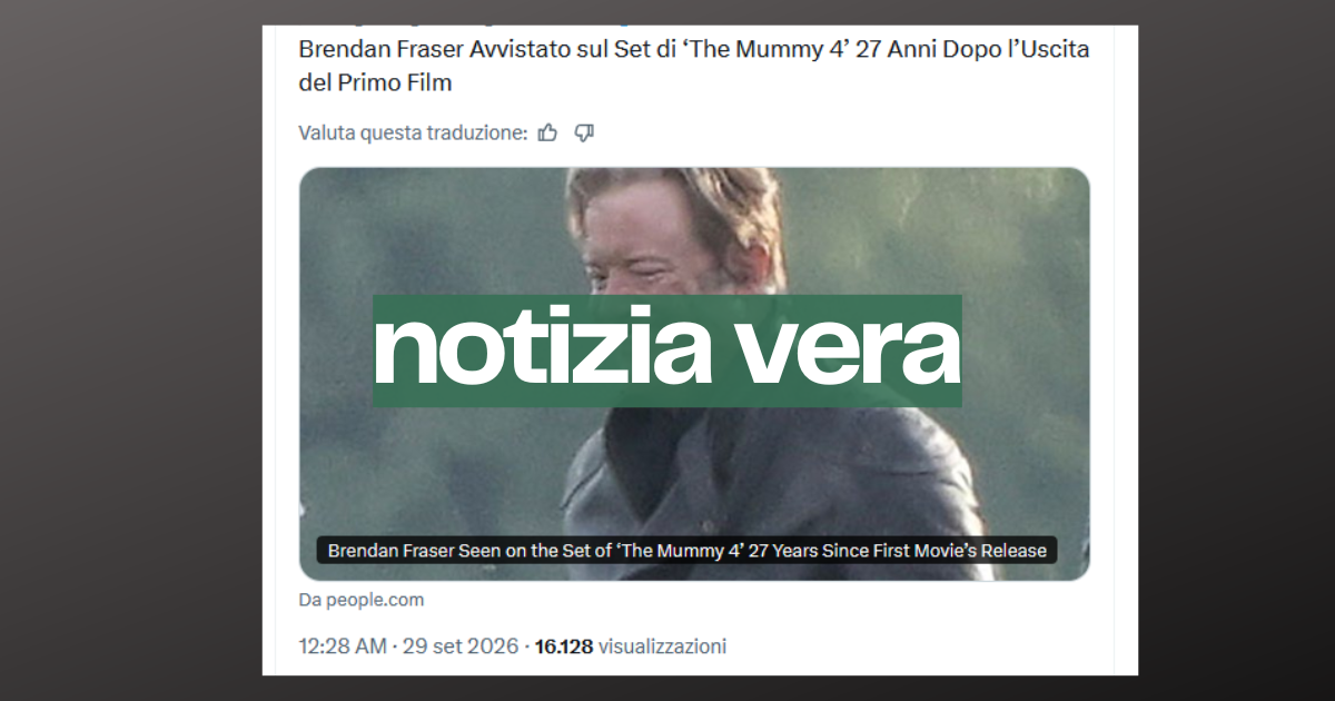 Sì, questi sono davvero scatti di Brendan Fraser sul set della Mummia 4