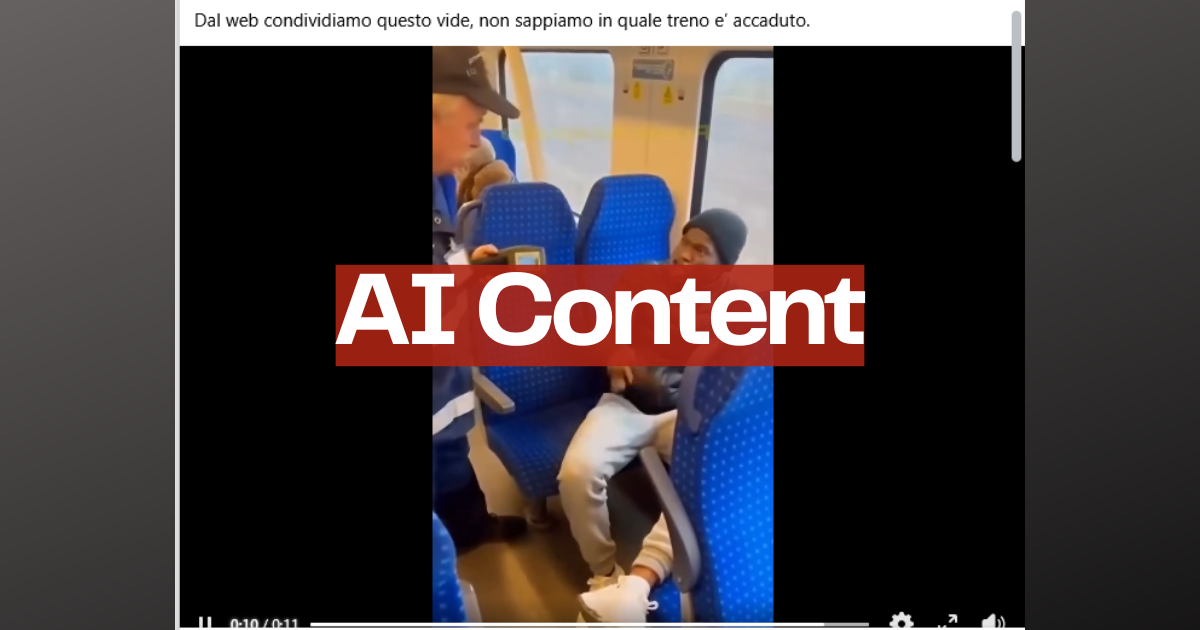 Questo video con un immigrato che litiga col controllore è creato con AI