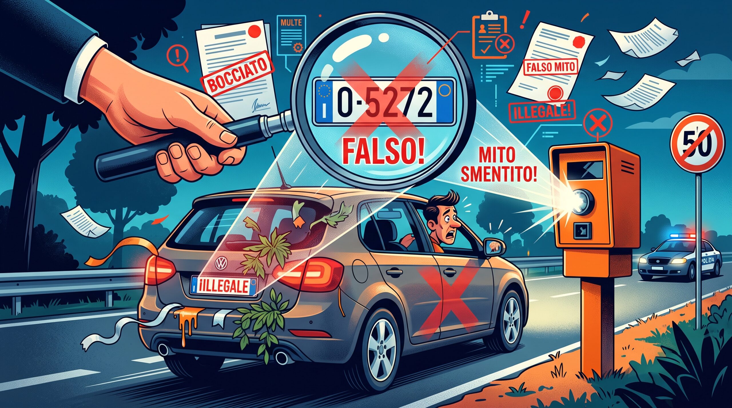 I "segreti per evitare di prendere la multa per eccesso di velocità": la trappola dei consigli clickbait - Immagine creata con Gemini