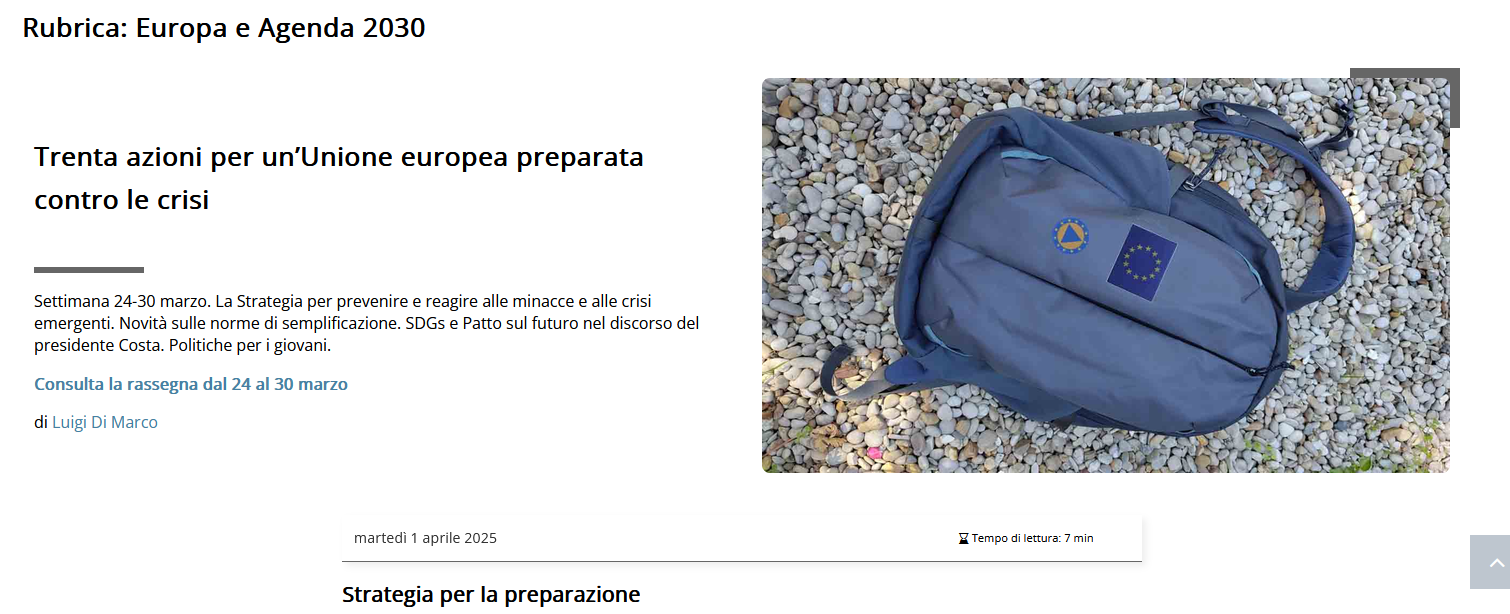 Il piano delle trenta azioni