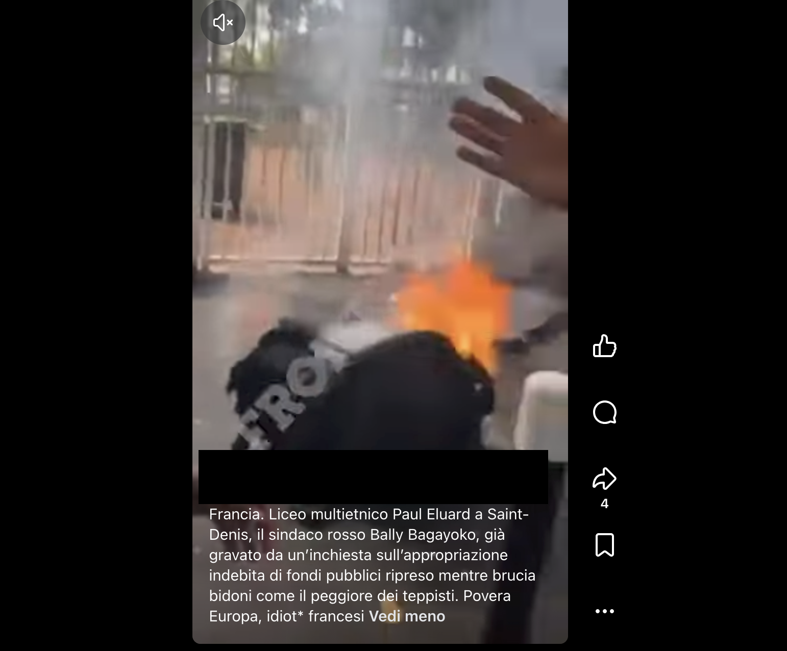 No, questo video non raffigura un sindaco di sinistra che incendia cassonetti e balla