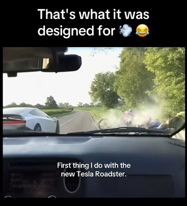 Questo video della "Tesla volante che respinge i ciclisti" è generato con AI