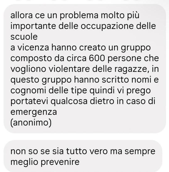 I gruppi di Vicenza con minacce di stupro tra psicosi, fake news e attacchi algoritmici