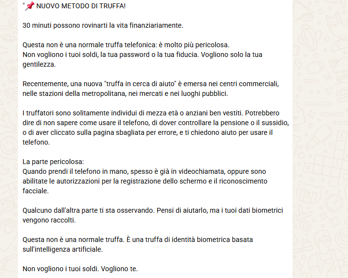No, la "truffa in cerca di aiuto" non funziona così