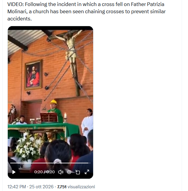 La morte si fa meme: visualizzazioni facili sul video del sacerdote schiacciato