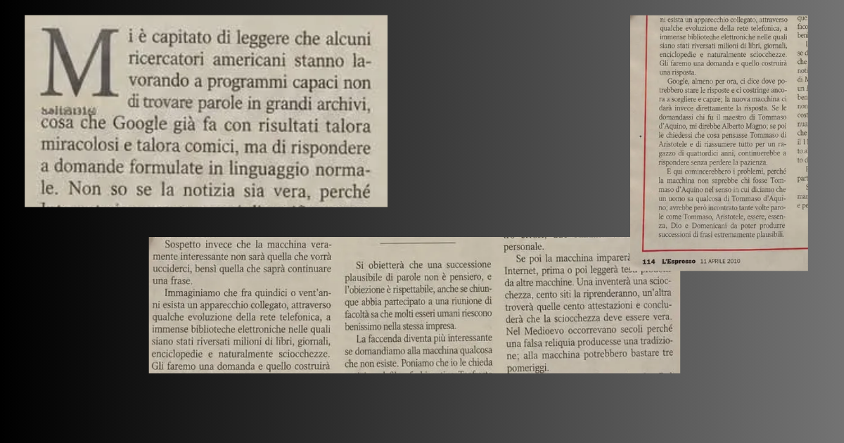 Anomalie nel testo