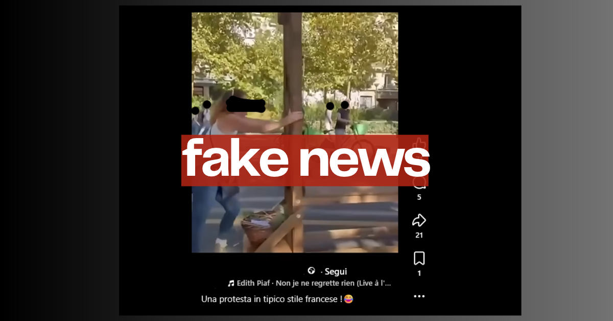Questa “protesta in stile Francese con ghigliottina” non ha niente a che vedere con le proteste in Francia