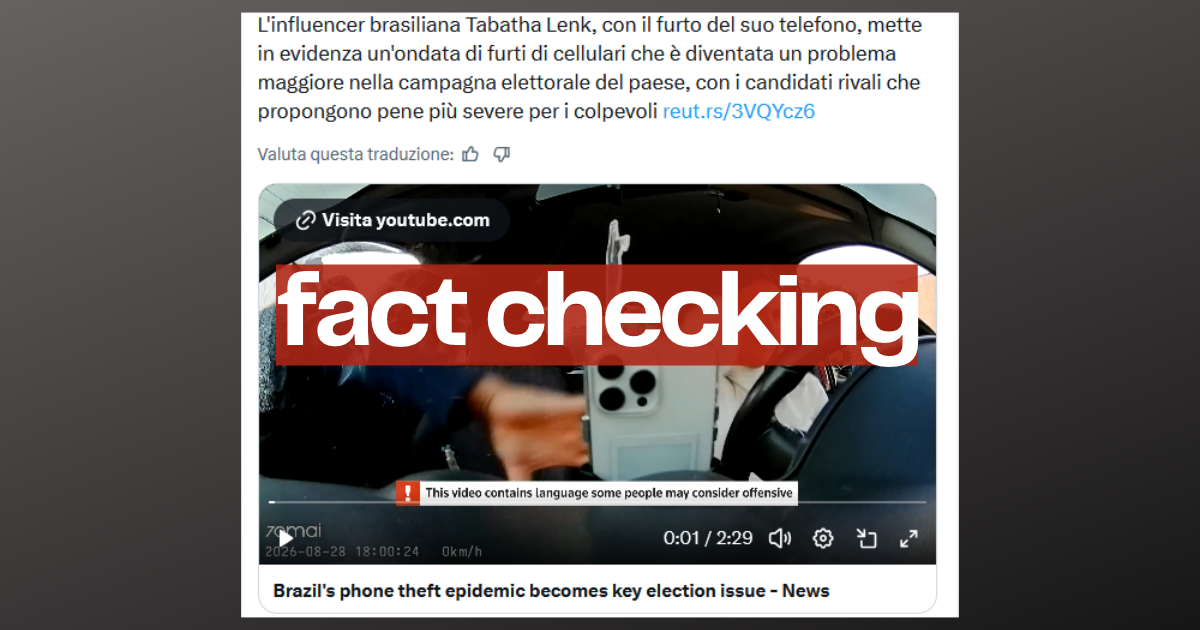 Il video dell’influencer Brasiliana derubata del cellulare a San Paolo alla luce della “Crisi dei cellulari”