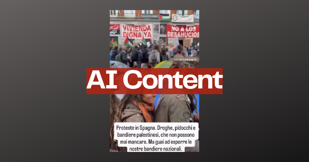 Questo video di manifestanti spagnoli cenciosi e laceri sul monopattino è un prodotto della AI