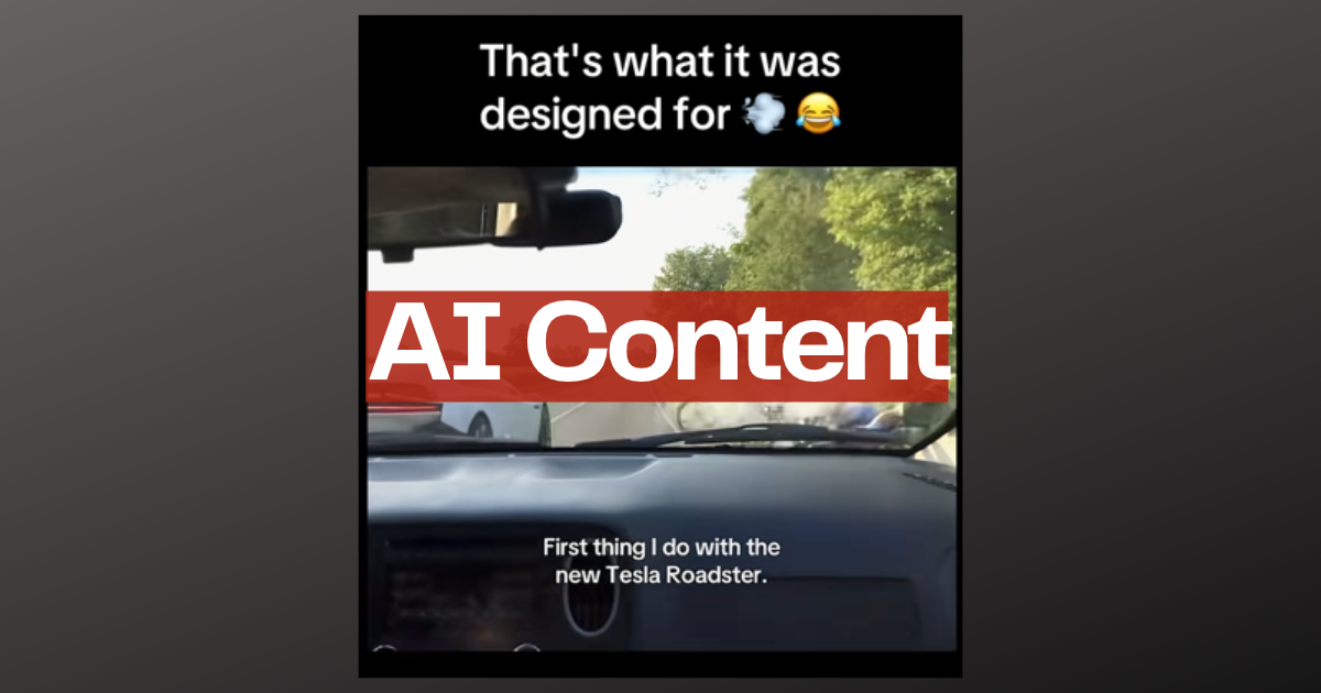 Questo video della “Tesla volante che respinge i ciclisti” è generato con AI